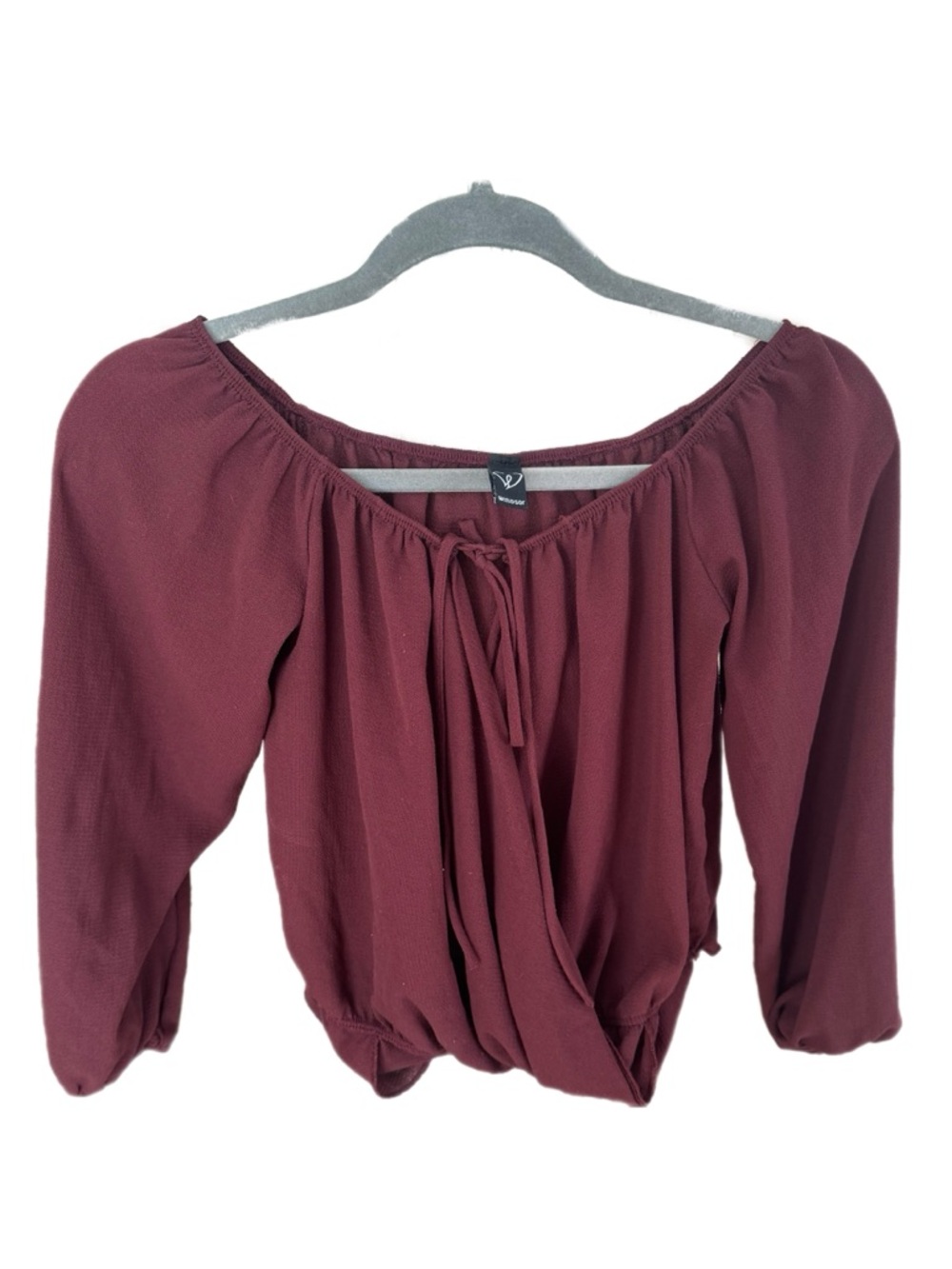 Windsor Deep Red Sheer Blouse